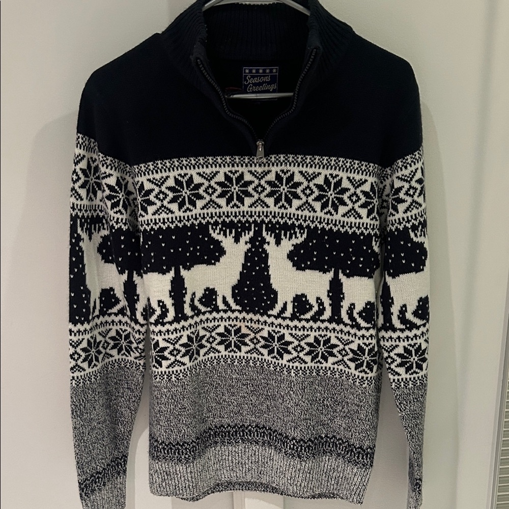 Black and White Men's Vintage Sweater